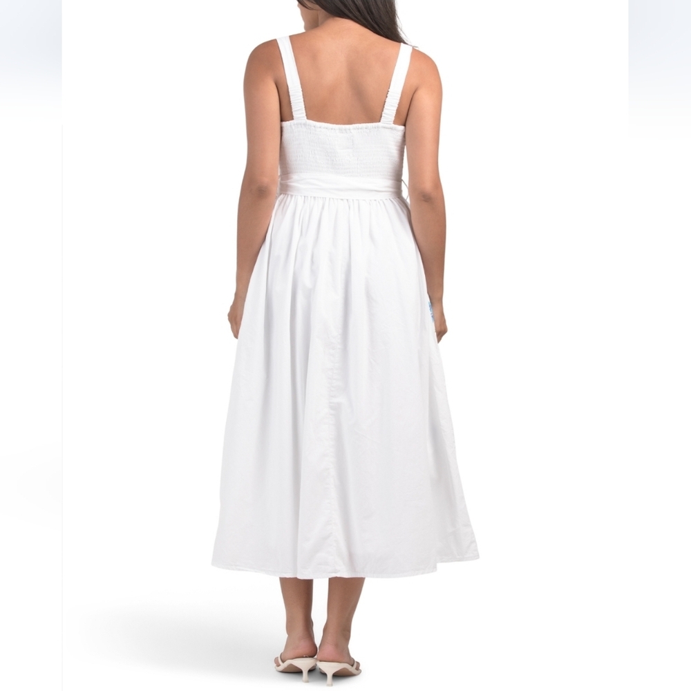 LEA Wome's Cotton Needlepoint Embroidered Maxi Dress - Picture 2 of 6